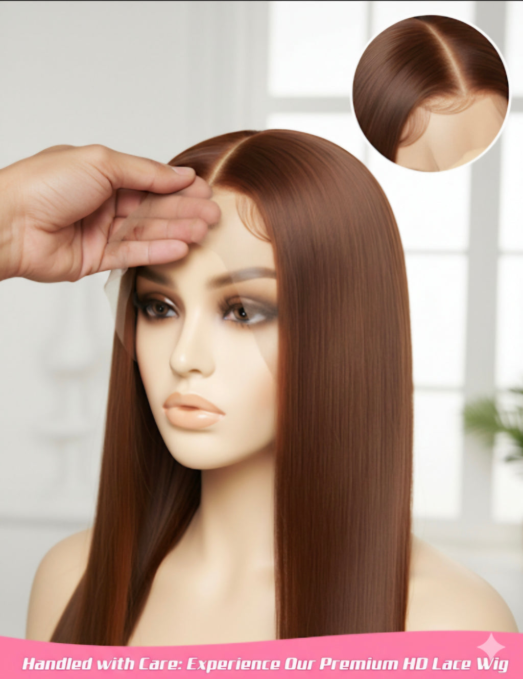 26" Long Black Synthetic Lace Front Wig - 180% Density (Glueless & Heat Resistant)